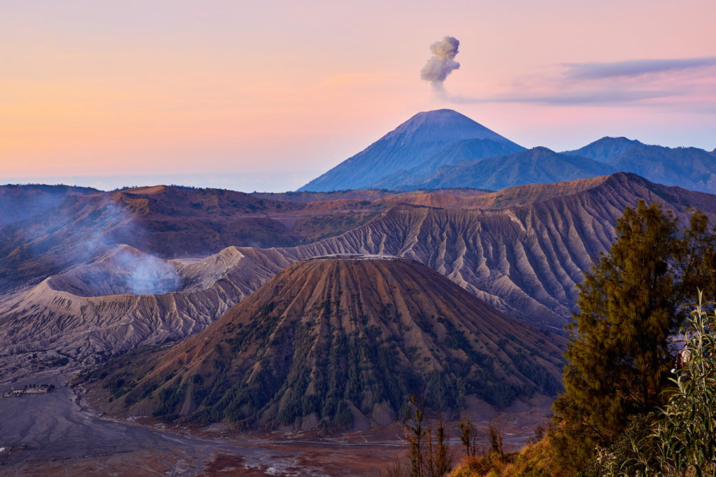 Sunrise over Gunung Bromo and the Tengger Highlands