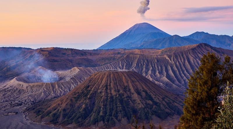 Sunrise over Gunung Bromo and the Tengger Highlands