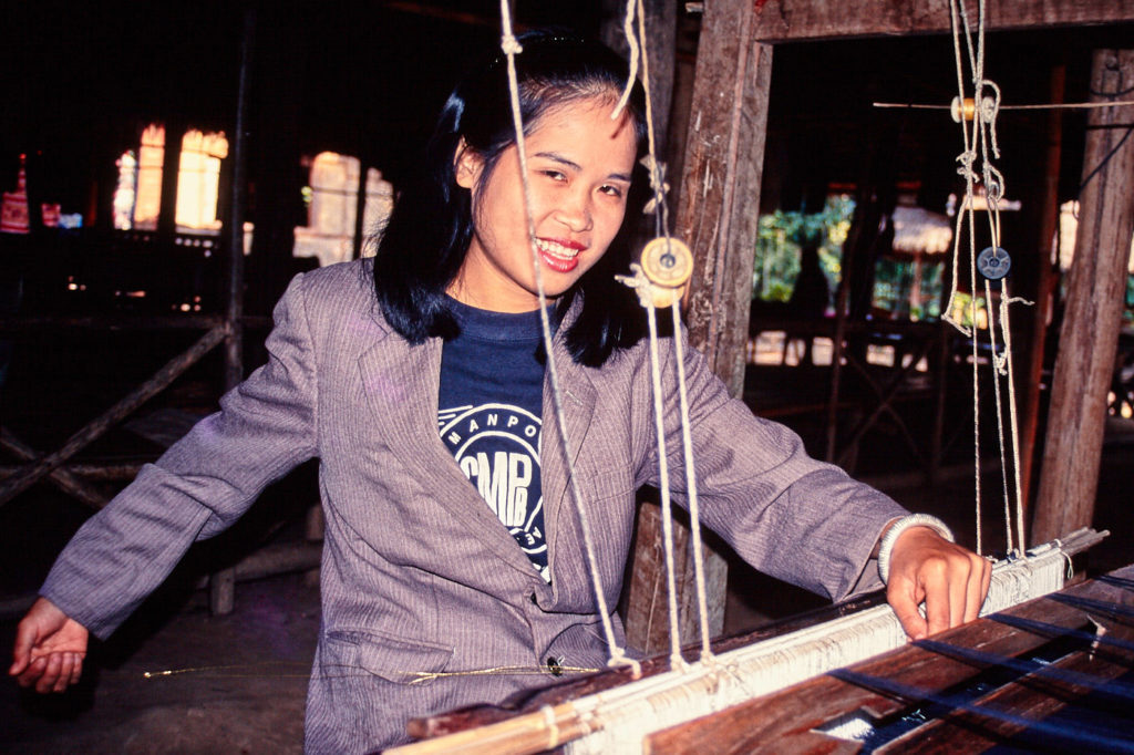 Silk weaving in Luang Prabang