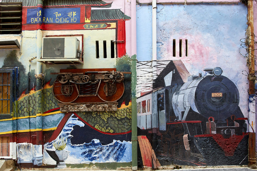 Street art at Kota Bahru. The Jungle Line