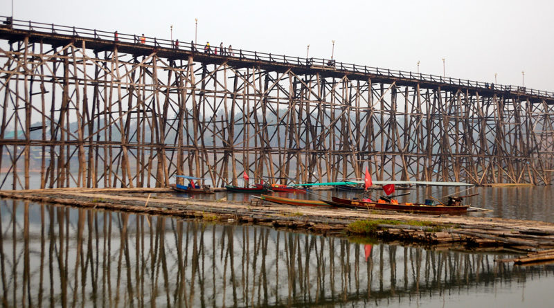 Uttamanusorn bridge, Sangkhlaburi, Thailand